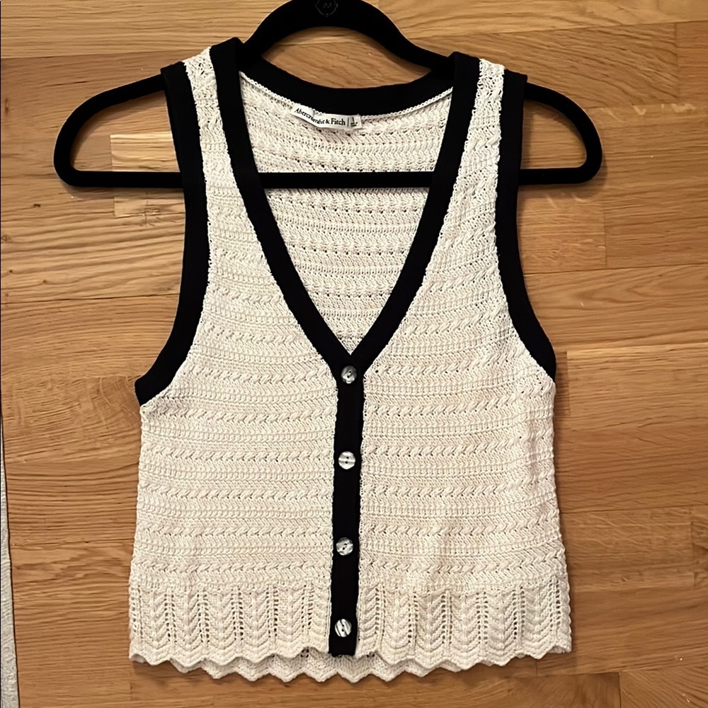 Crochet knit vest